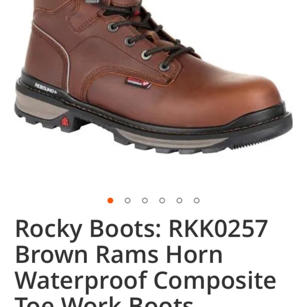 Rocky Brown Composite Toe Boots